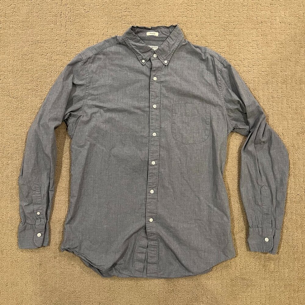 J. Crew Grey Long Sleeve Button Down Shirt -
